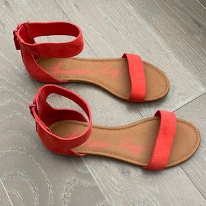 American Rag Red Flat Sandals